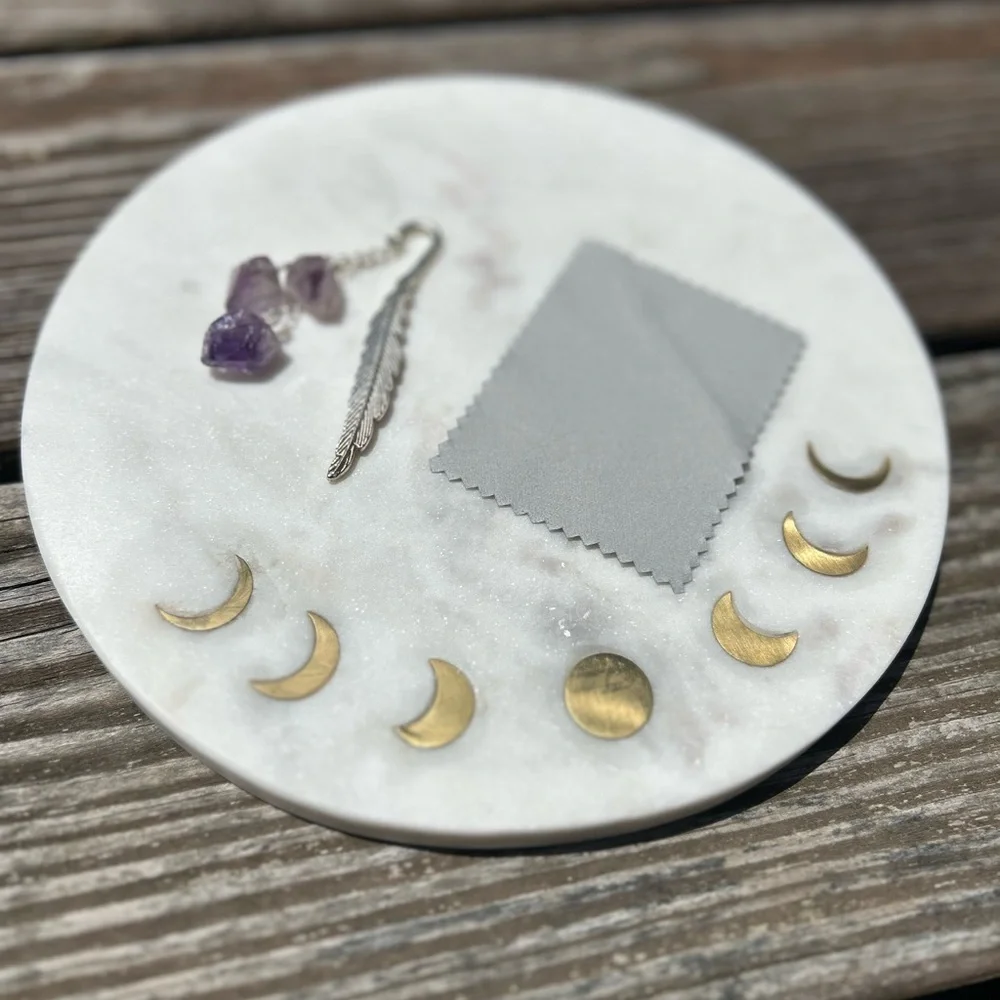 Amethyst Feather Mini Metal Bookmark